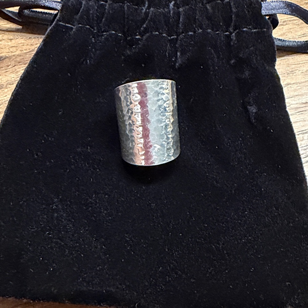 James Michelle Cuff hammered ring